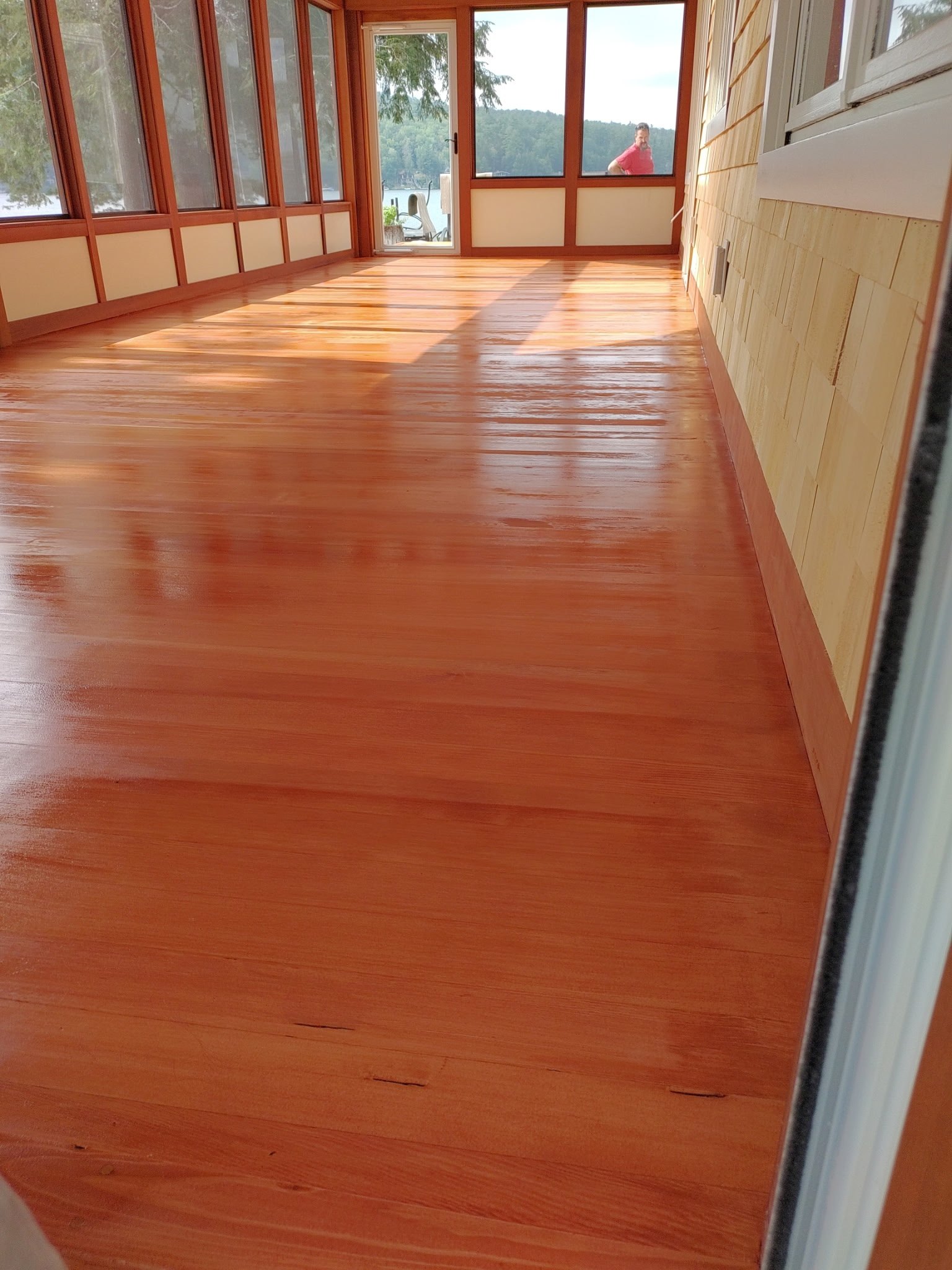 Newly finished wood