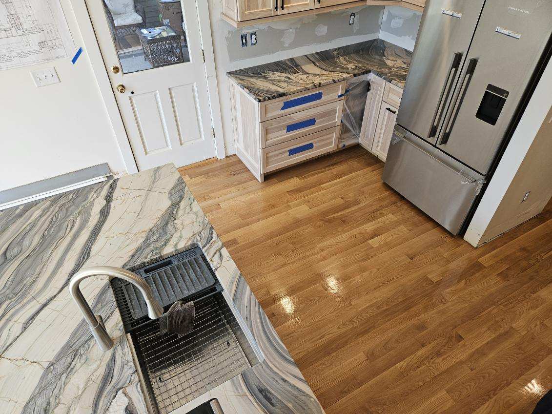 Stained hardwood floors